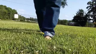 Walking on the Grass Barefoot