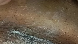 A Close-up on My Cock's Oiled Head