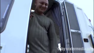 Threesome in a Swinger Mobile Until the Police Arrive