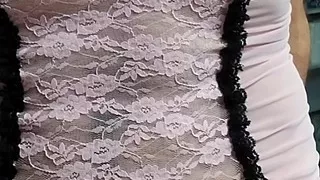 Cdmichelle Wearing White Sexy Lingerie Playing with Cock Until Huge Cum