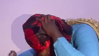 Ebony sexy baddie riding her hot neighbor