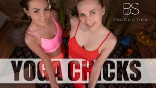 Stretching After The Yoga Class With Stacy Cruz And Cindy Shine