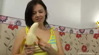 Lina lathers up the lotion - WeAreHairy