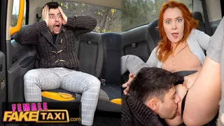Guy with big mouth makes me ORGASM in my taxi - Female Fake Taxi