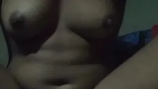 Indian village girl showing burr