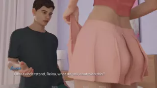 Stepsister researching stepbrother&#039;s cock