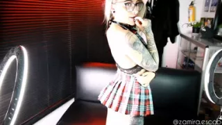 Gothic Girl Gets Fucked in the Middle of Tattoo Studio