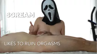 Scream rins an orgasm to get the cream