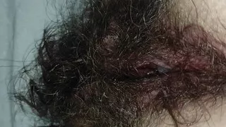 Hairy pussy squirting and creampie