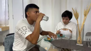 I invite my big ass Latin stepsister for dessert and she ends up eating my huge and rich cock until she puts it all up her ass.