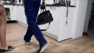 Horny Cheating Wife fucks the Plumber - Cuckold Husband Creampie Cleanup