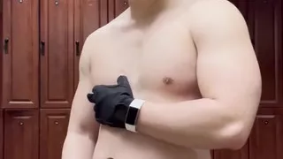Jerk off in Locker Room