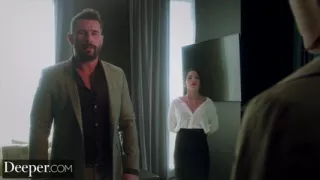 Deeper. Filthy Adriana furiously drains 8 cocks for reward