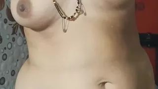 Very cute sexy Indian housewife morning bating