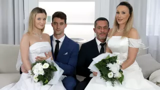 Lily Blossom, Karina King VR Porn: Here Cum The Brides - VirtualTaboo