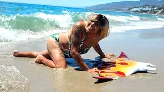 My Monkini bikini with my Flamed DOLPHIN Artwork.