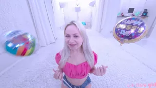 Super Hot Blonde Strips For You For Your Promotion