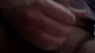 Wearing my huge bra and jerking my dick inside