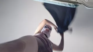 Sexy wife doing housework naked. Brunette hairy pussy, big ass, big tits.