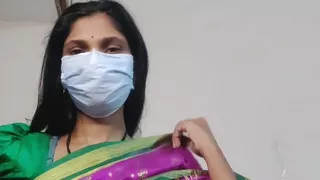 Desi Shivani Bhabhi Horny in Pink Sari.