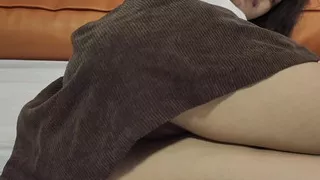 Alice puts her ass on her side and does hot masturbation with her dildo