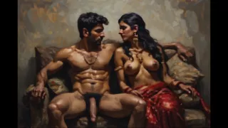 Village boy and college girl making out in bathroom