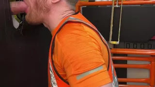 Hung Group Gloryhole Creampie, Ginger Tradesman Takes 3 XXL and loads  Cocks.