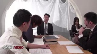 Naughty Japanese Office Star Rina Mayuzumi Tempts with Her Busty Curves After Work