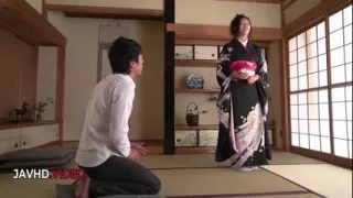Seductive Japanese Kimono Babe Gives Hot Blowjob Video Action