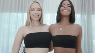 Natasha Rios and Vivian Lola on a balls deep two on two with