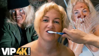 MATURE4K. I brought hobo lady to my apartment and fucked her!