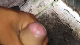 A 22-year-old boy is masturbating with his fist