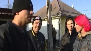 Pink-haired German doll fucked hard in the parked trailer