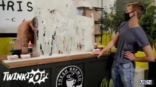 TWINKPOP - Twink Joey Mills Dresses Up Chris Damned's Cock With Whipping Cream And Sprinkles For A Tasty Snack