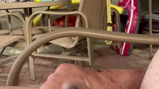 Sounding  Masturbation On Patio