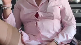 Smoke break part 2, no panties