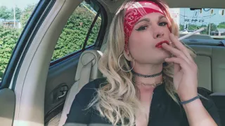 Kylie Babes Smoking Fetish Car Play
