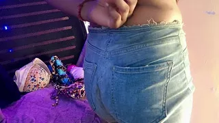 Role play bra presenting show in video call deal