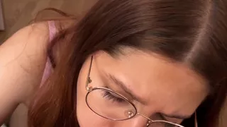 Secretary Sucks Under Table and Gets Cumload on Face for Pay Rise