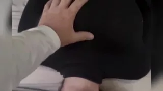 Step mom gets throat fucked by sons big cock! Then takes it in her tight hairy pussy!