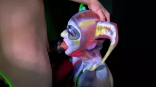 Harley Quinn Gives Puddin the Best BJ Bodypaint