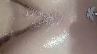 Playing in the bathroom