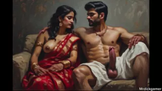 Indian big boops aunty sucking neighbour boy's dick