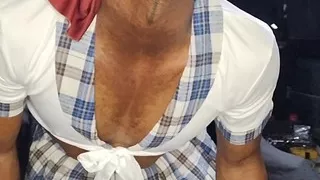 Femboy in a Mini Skirt. Back to Back Cumshots