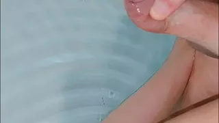 Masturbation and anal dildo in the bath
