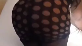 naughty ebony in the hotel dressed sexy and ready for action