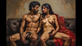 Threesome Indian family sex stepson and dad fucking there stepmom with condom