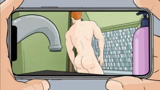 Connor's Video Call Tease with His Bubble Butt