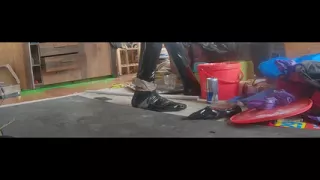 BDSM Anal Games in a Latex Catsuit.