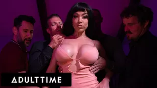 ADULT TIME - Sex Addict Little Puck FISTED & DOUBLE PENETRATED DURING ROUGH DVP GANGBANG